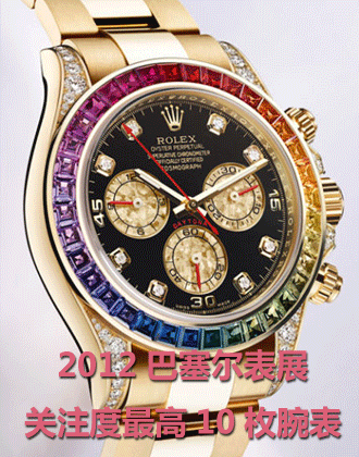 2012巴塞爾表展關注度最高10枚腕表品
